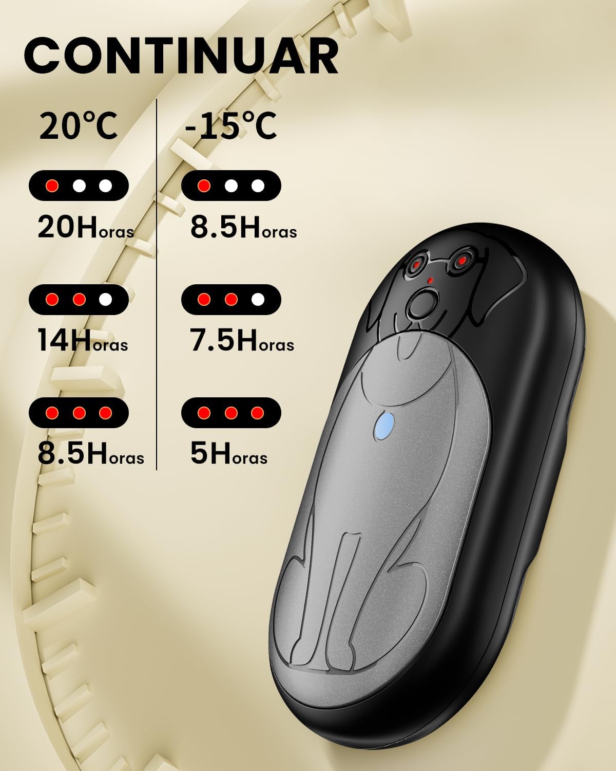 Detalle 2 de Miaton Calentador de Manos Recargable 6000mAh