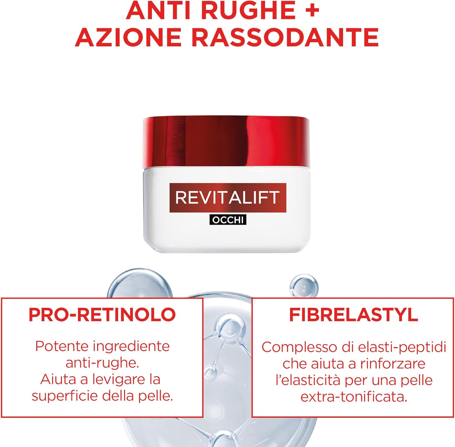 Detalle de L’Oréal Paris Crema Idratante Contorno Occhi con Pro-Retinolo e Fibrelastyl, 50 ml