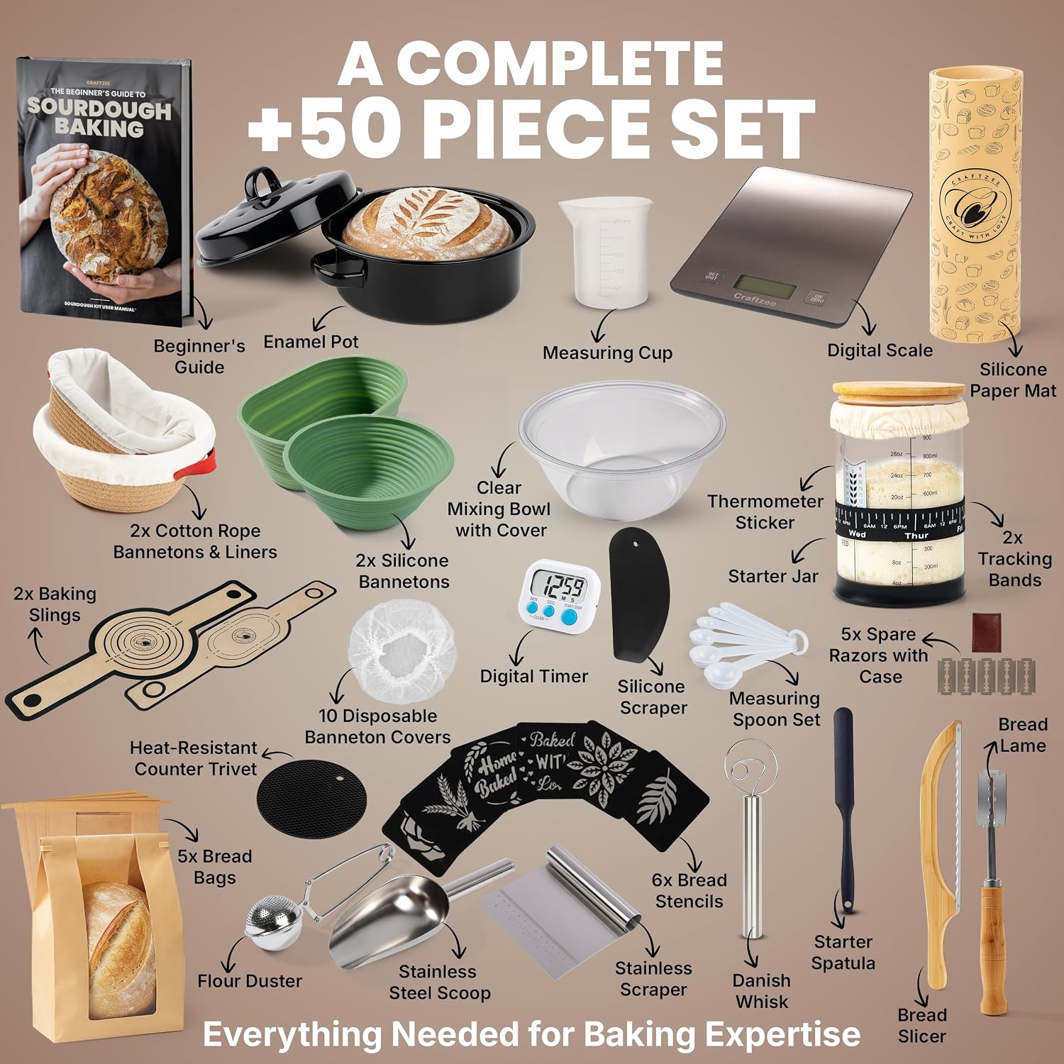 Detalle 2 de Super Deluxe PREMIUM Sourdough Kit 3.5qt ๐