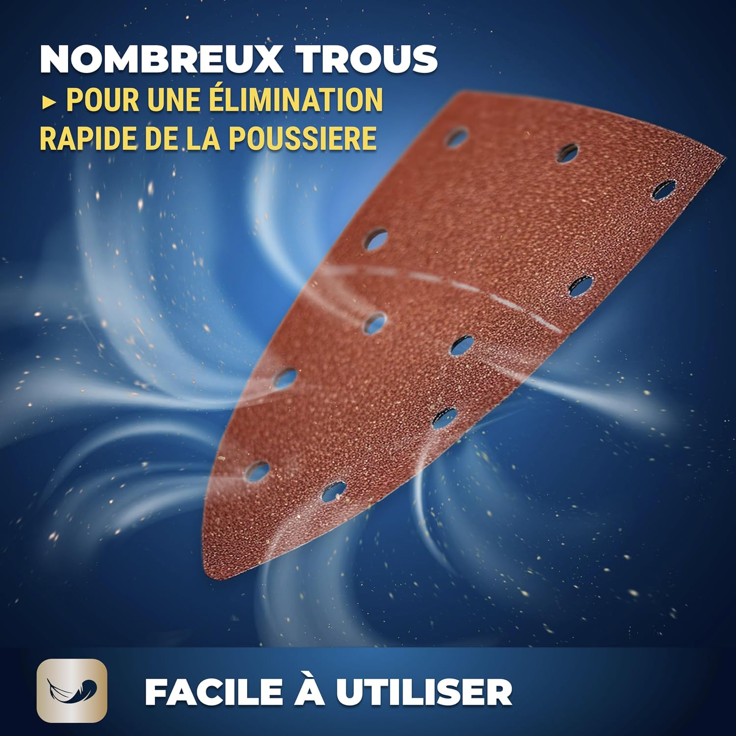 Thumbnail 4 de S&R Papier Abrasif pour Ponceuse Triangulaire Delta – Ensemble multifonction 60 feuilles (P40 à P240)