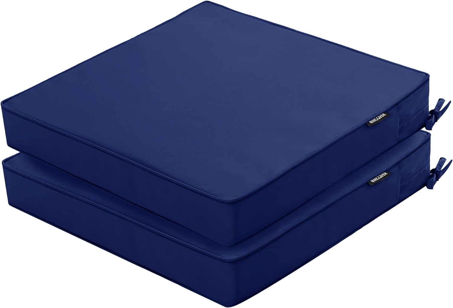 Detalle de Comcaver PFCC-2222-Navy-2 Outdoor Chair Cushions, 22 x 22 x 3-Inch, Set of 2