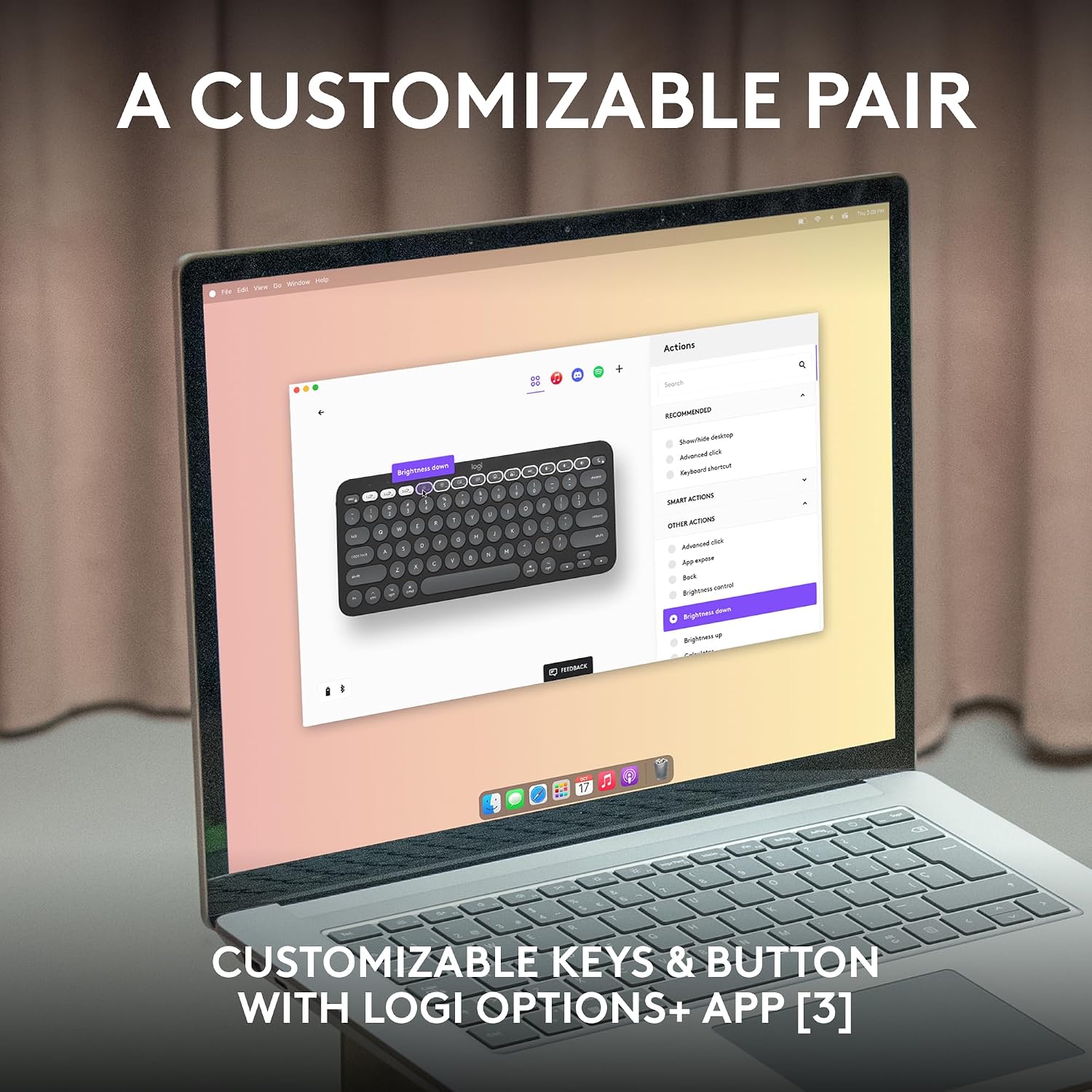 Detalle de Logitech wireless keyboard and mouse combo, Graphite