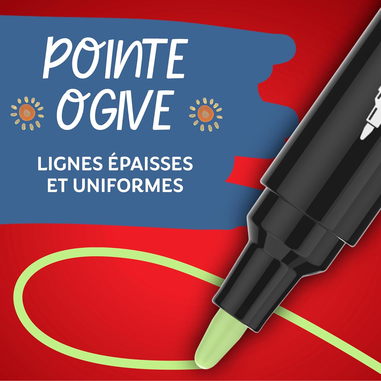 Detalle de Sharpie Bullet™ – Marqueurs créatifs à pointe ogive (trait 2,5 mm), tons chauds