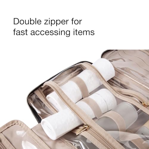 Detalle de BAGSMART Large Hanging Toiletry Bag in Purple: A Practical Travel Cosmetic Case