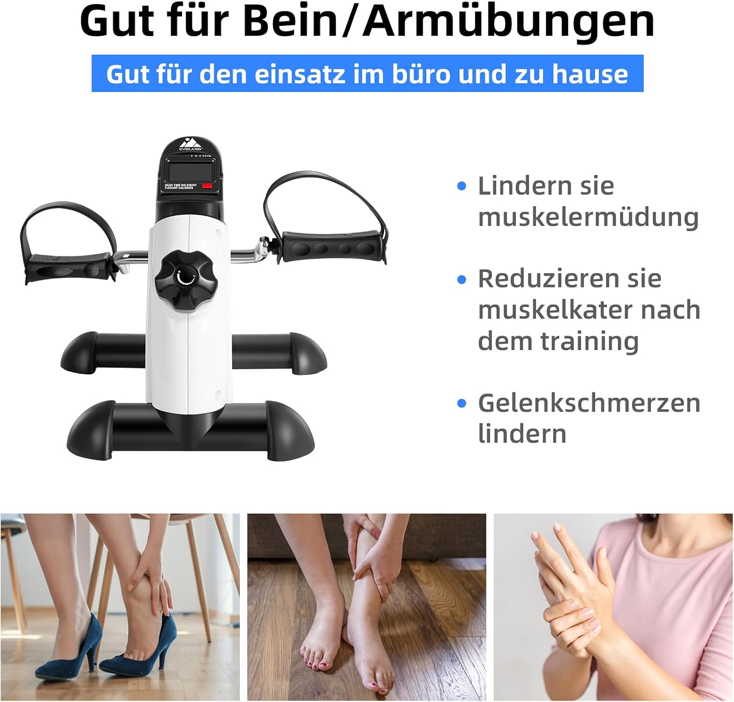 Thumbnail 1 de EVOLAND Heimtrainer Mini Fitnessbike 110 kg