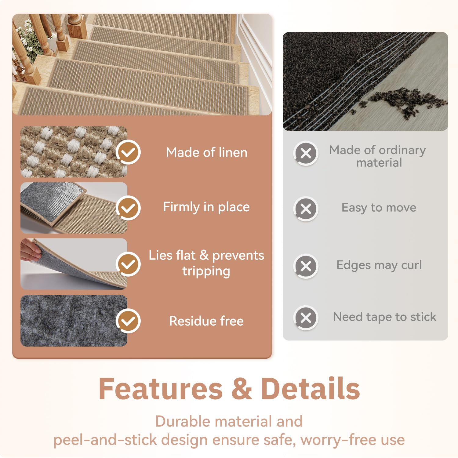 Thumbnail 6 de Jute Stair Treads, 8" x 30