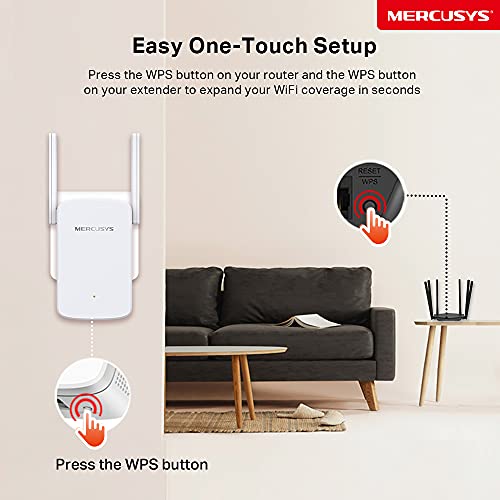 Detalle de Mercusys ME30: Repetidor WiFi 5 AC1200 con antenas externas para ampliar cobertura