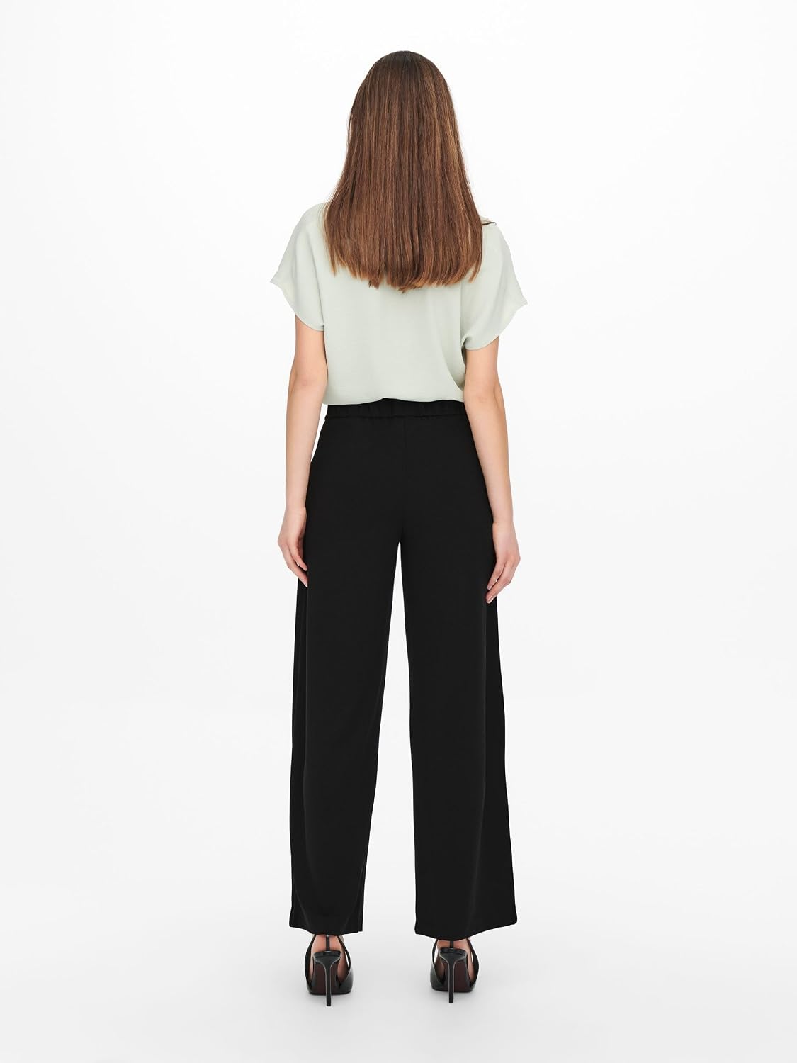 Detalle de JACQUELINE de YONG Damenhose JDYGEGGO – Mittlere Taille, weiter Beinschnitt