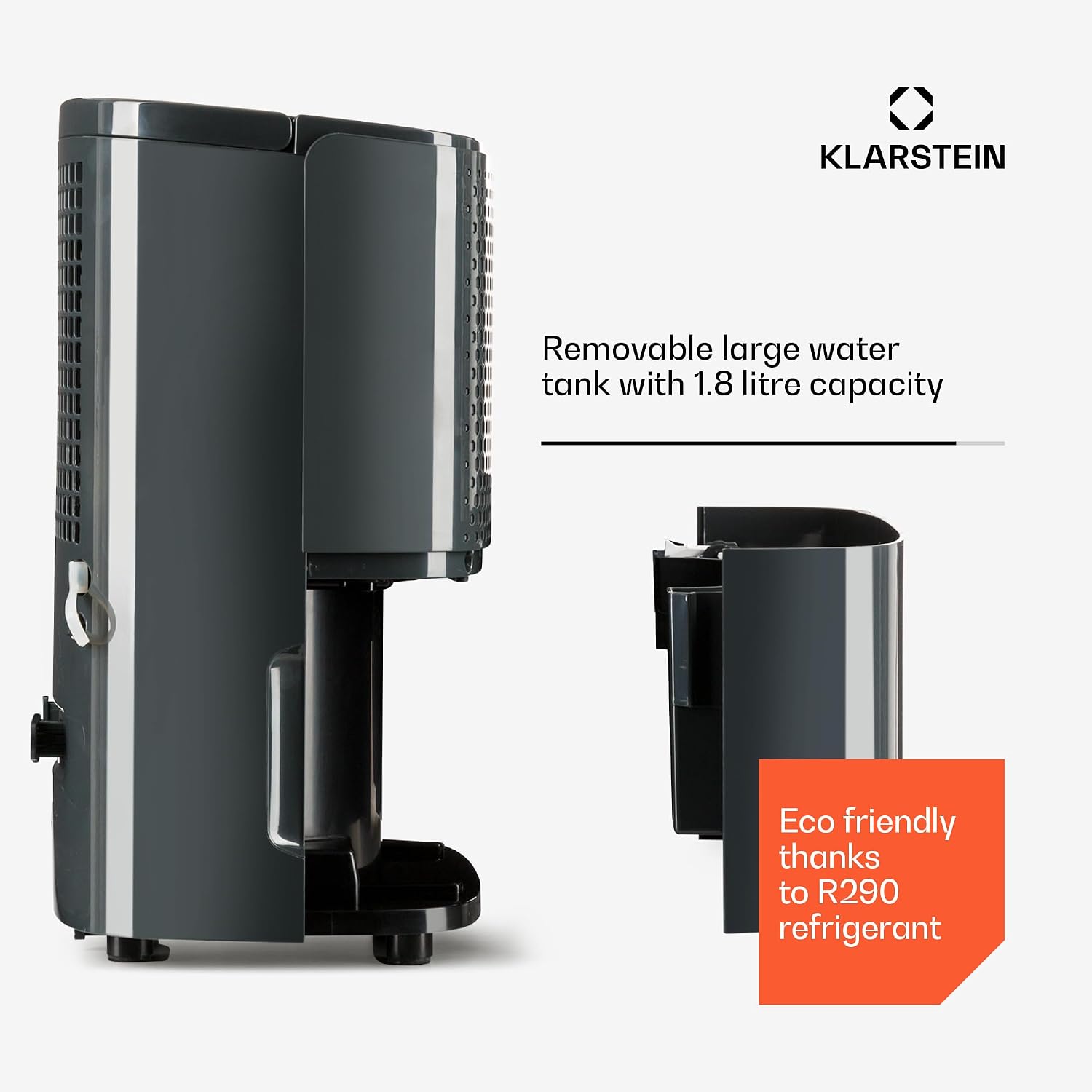 Detalle 1 de Klarstein DryFy 10 Dehumidifier and Air Purifier, 10 L/day, 2-in-1
