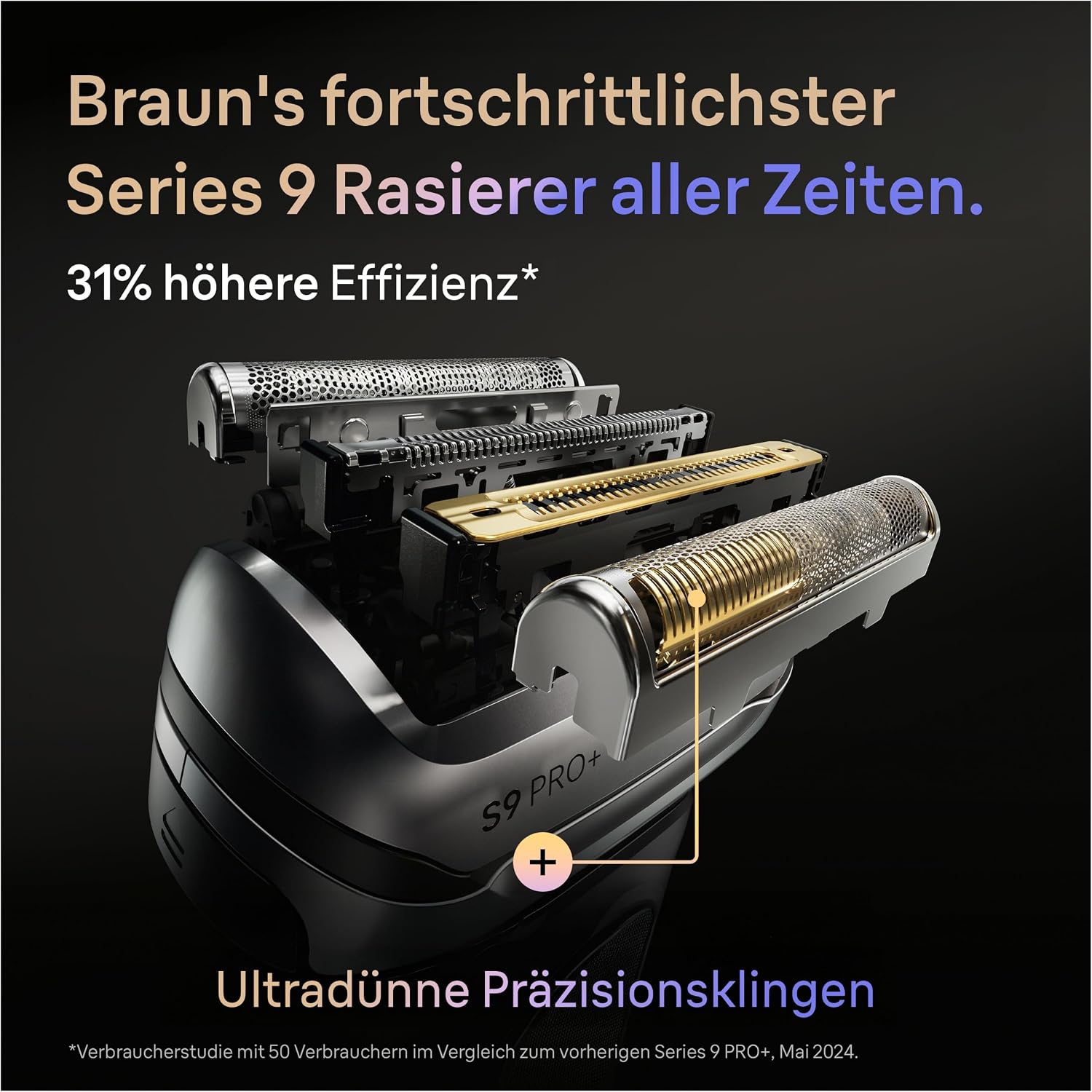 Detalle 2 de Braun Series 9 PRO+ 96M Scherkopf – Original Ersatzkopf, kompatibel mit Series 9