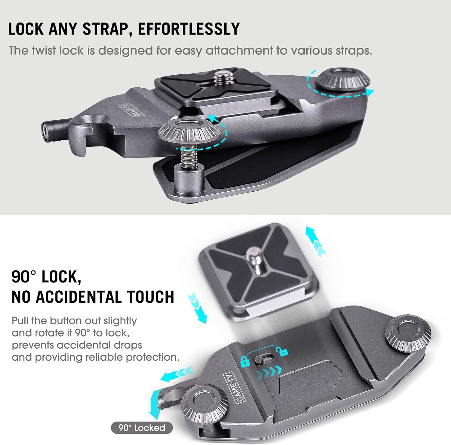 Thumbnail 2 de cametv Camera Backpack Clip with Quick Release Plate (68001)