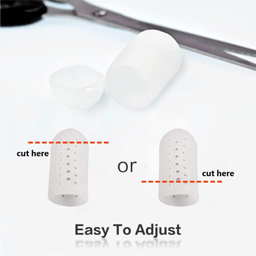 Thumbnail 3 de Pnrskter 10 protezioni dita dei piedi in silicone traspirante (alluce) per vesciche, calli e attrito