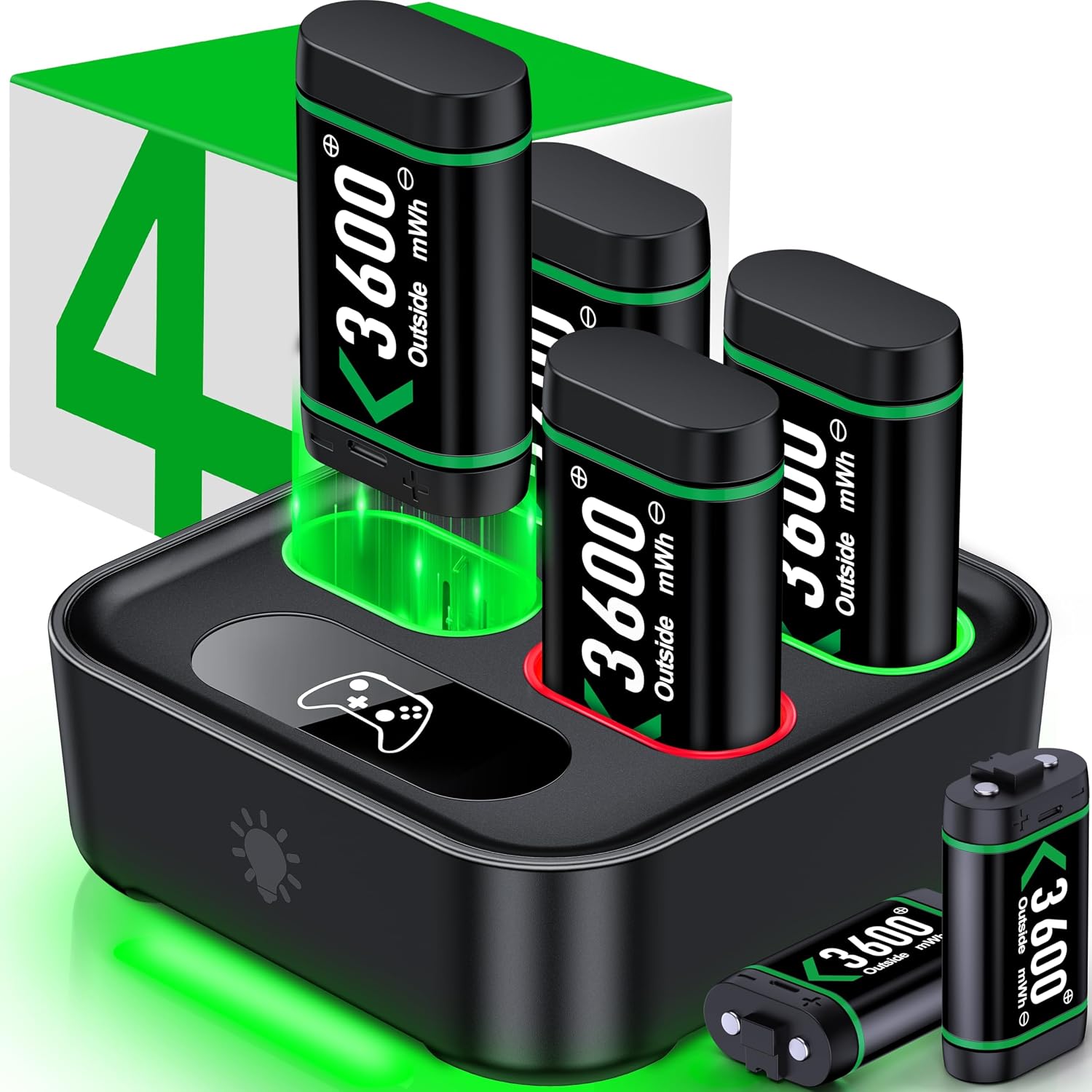 Detalle de DINOSTRIKE 6x3600mWh battery pack charger