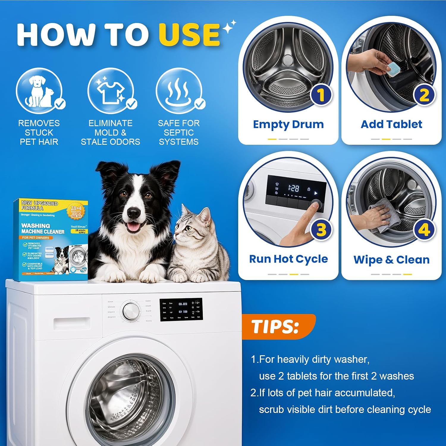 Thumbnail 6 de Tezii Washing Machine Cleaner, 28-Tablet Pack