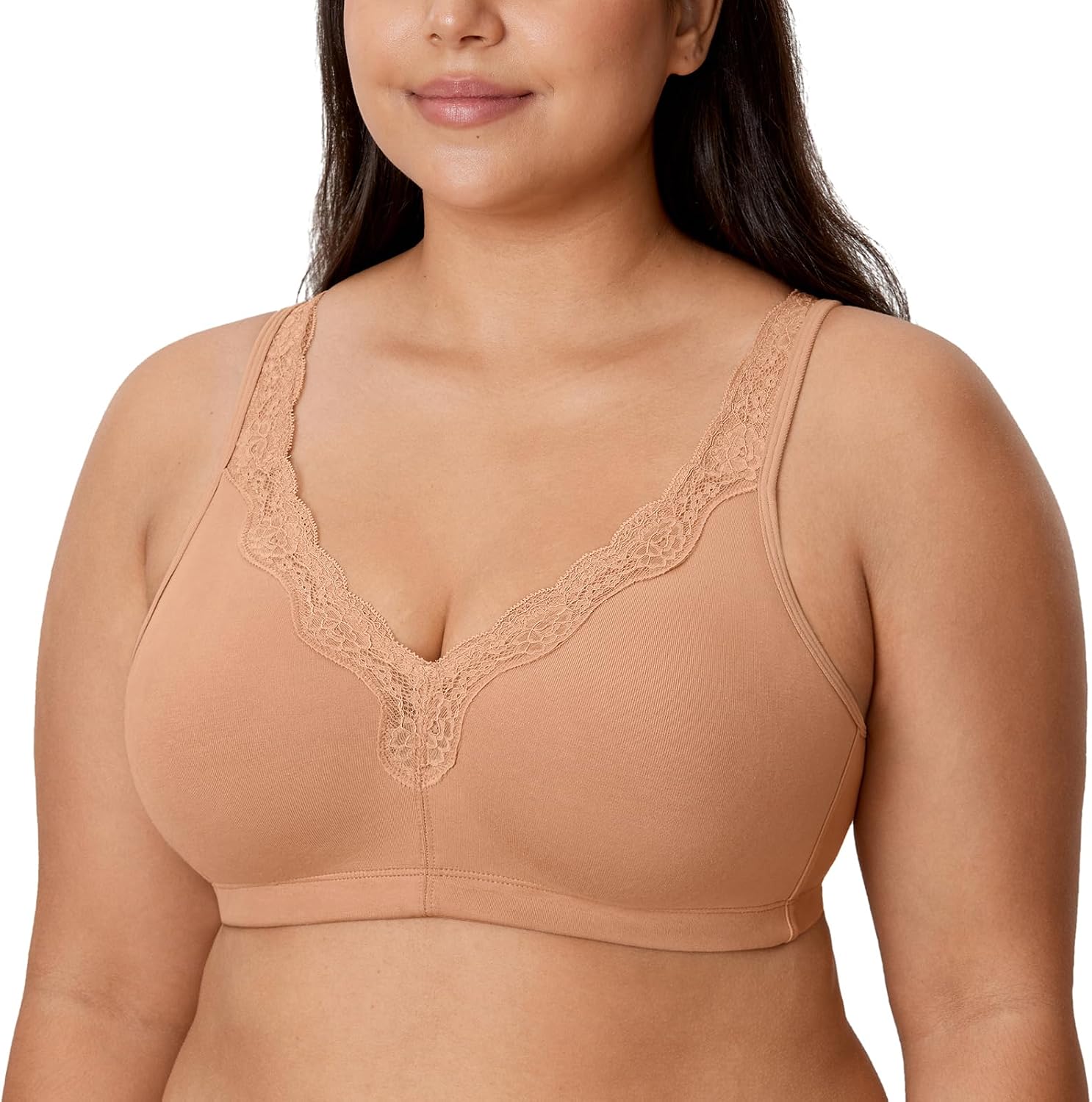 Thumbnail 4 de DELIMIRA Femme Soutien Gorge coton sans armature grande taille — Dentelle et confort naturel