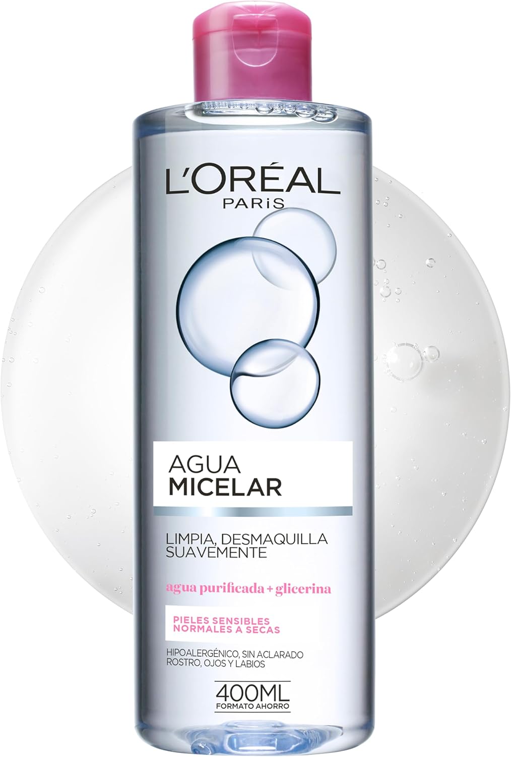 Detalle de L’Oréal Paris Acqua Micellare Suave per Pelli Sensibili, 400 ml