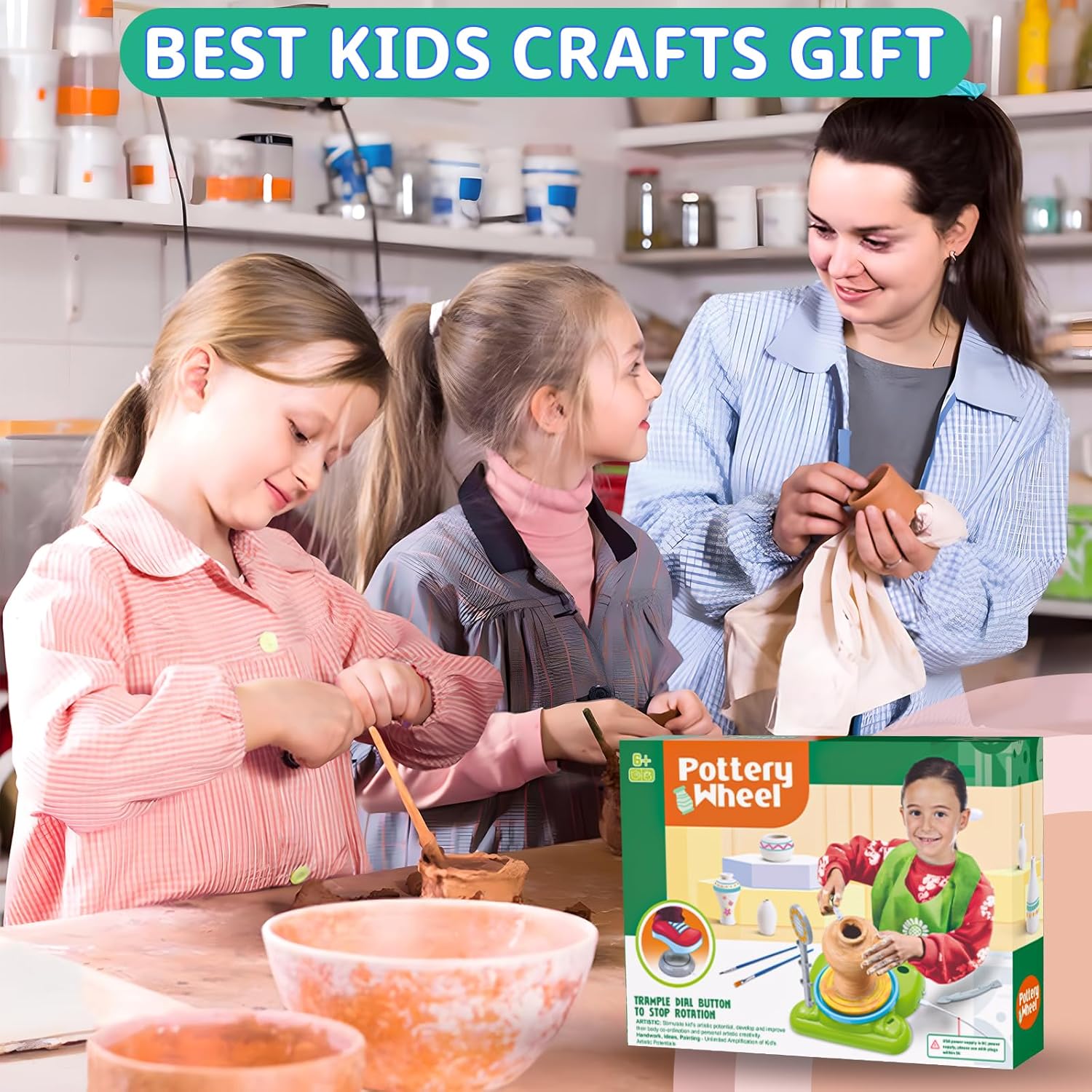 Thumbnail 6 de Aujazyble Pottery Wheel for Kids 8-12 🎨