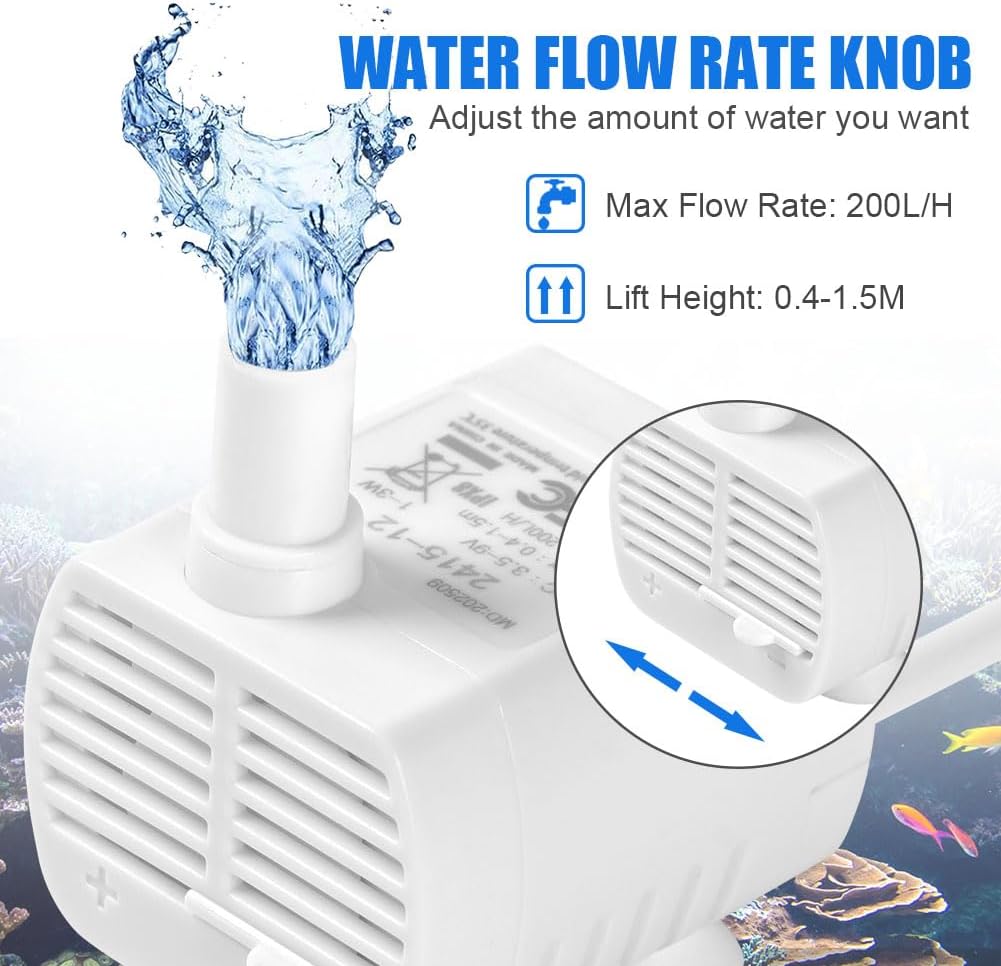 Thumbnail 3 de Flintronic USB Mini Aquarium Pumpe 200L/H