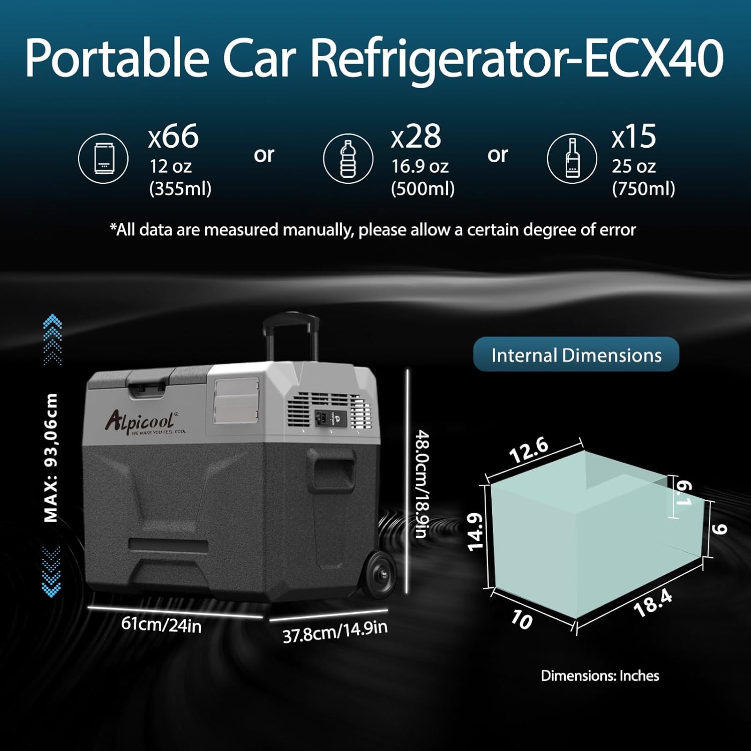 Thumbnail 5 de Alpicool ECX40 40L Portable Car Refrigerator – Compressor Healthier Cold on the Move