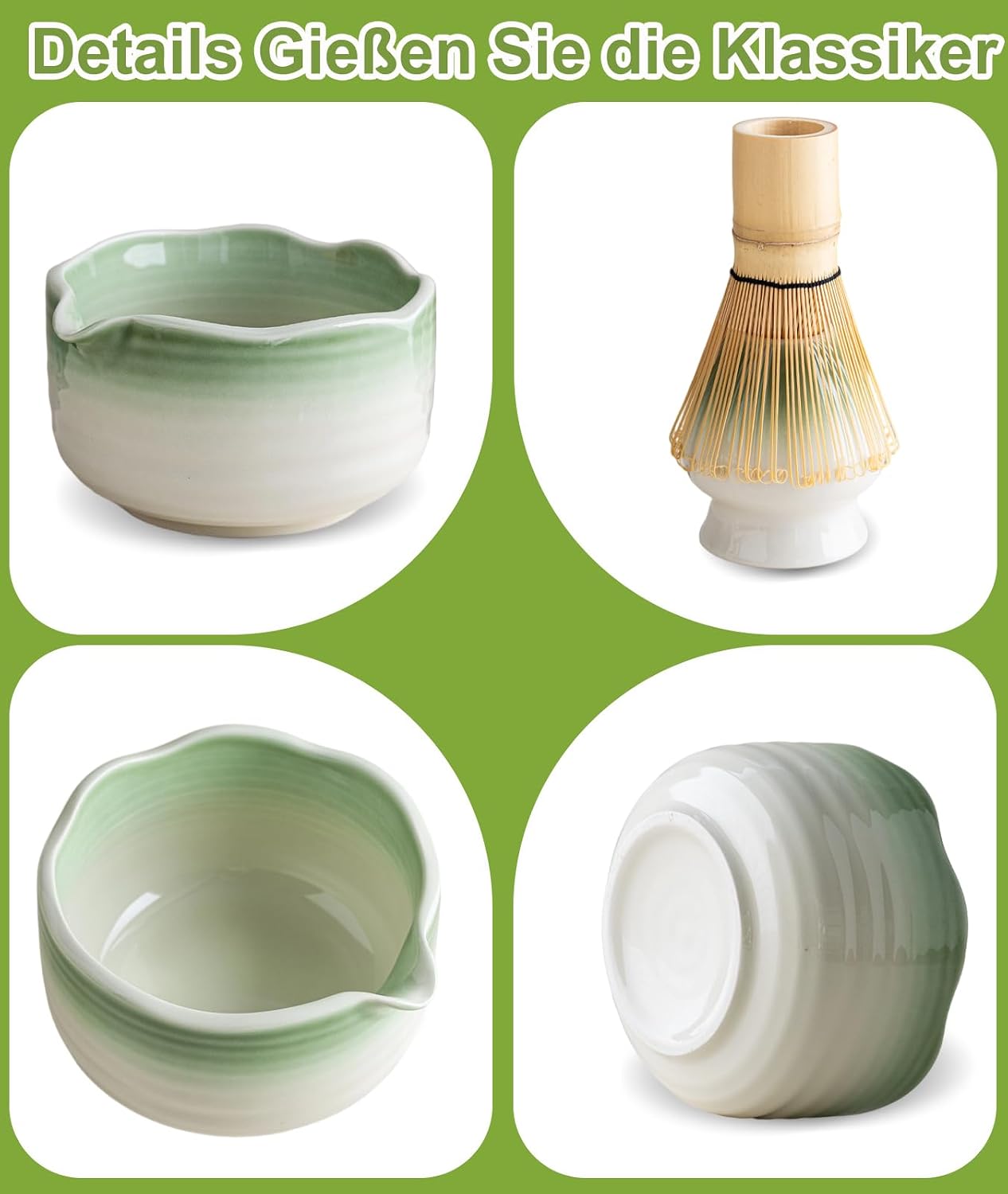 Thumbnail 5 de JBER Matcha Besen-Set (7-teilig) mit Schale, Ausguss, Sieb und Halter