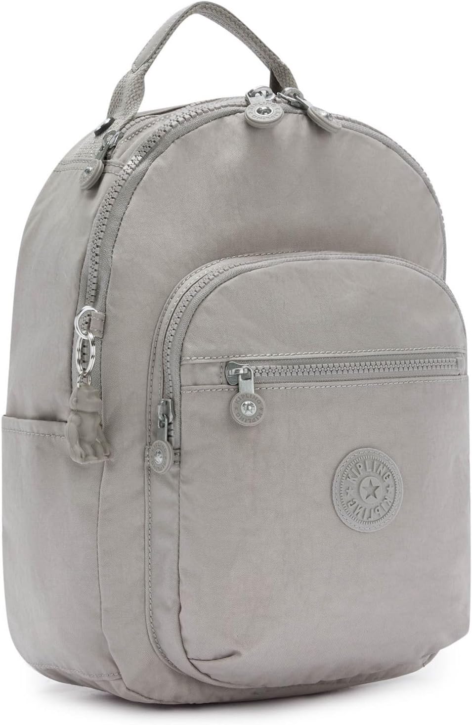 Detalle 2 de Kipling SEOUL S Kleiner Rucksack (Grau) – Tablet-Fach und kompakter Alltagsbegleiter