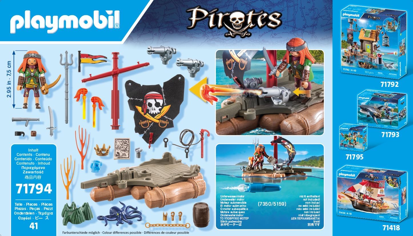 Thumbnail 1 de Playmobil Pirates: Récupération de trésor sur radeau pirate (71794)