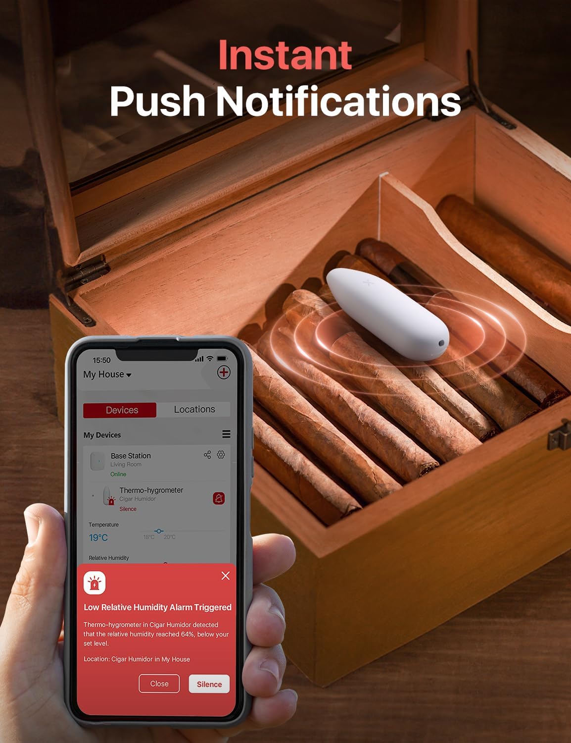 Thumbnail 4 de X-Sense SBS50 WiFi Hygrometer Thermometer 4-pack 🌡️