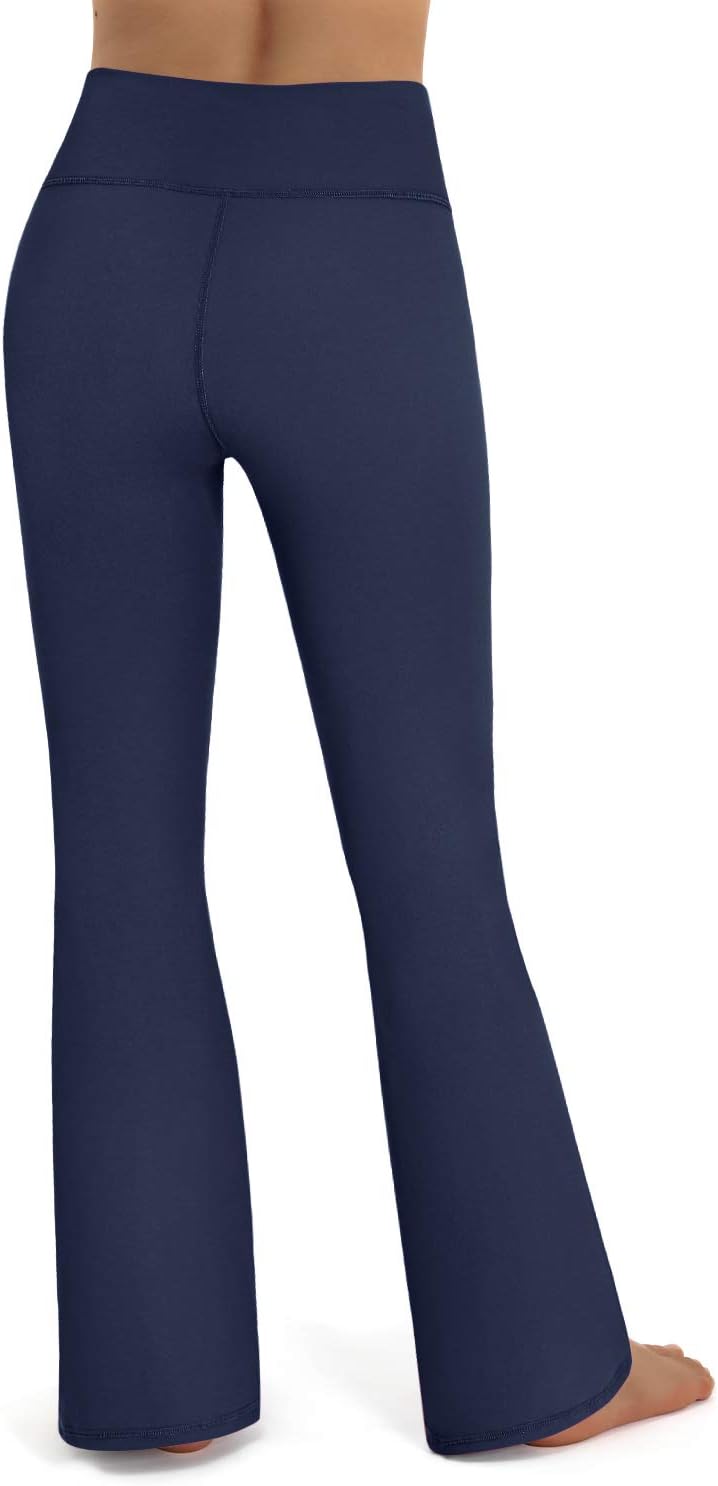Detalle de Promoter Flared Trousers: Women Bootcut Yoga Pants with High Waist, Tummy Control and Stretch