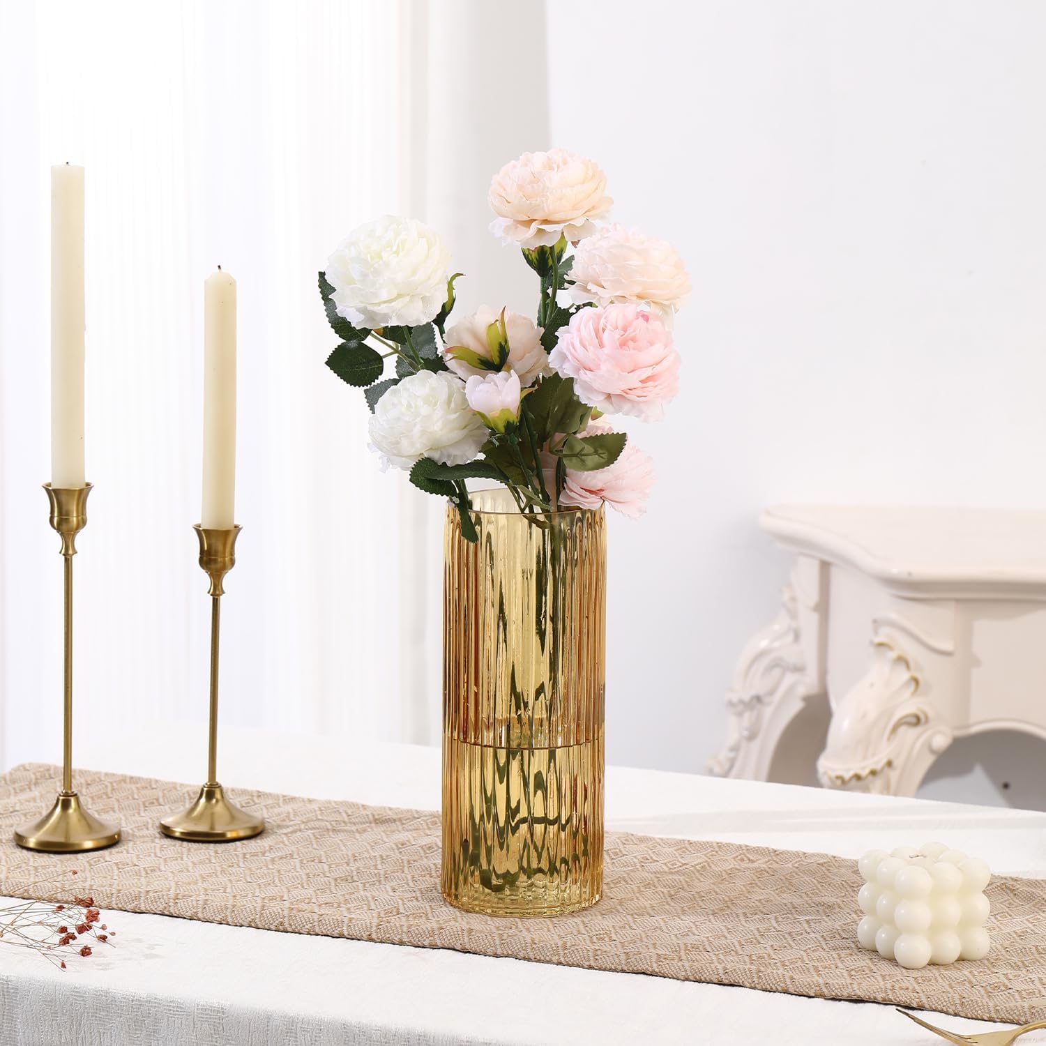 Thumbnail 5 de KAYLETIN Vase en verre ambré 30 cm