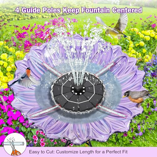 Thumbnail 3 de SZMP Fuente Solar Jardín Exterior con 32 LEDs y Bomba de Agua de 3.5W
