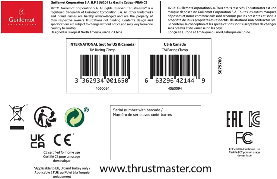Detalle de Thrustmaster TM Racing Clamp – Massive Tischklemme aus Metall für TH8A Shifter & TSS Handbrake Sparco Mod