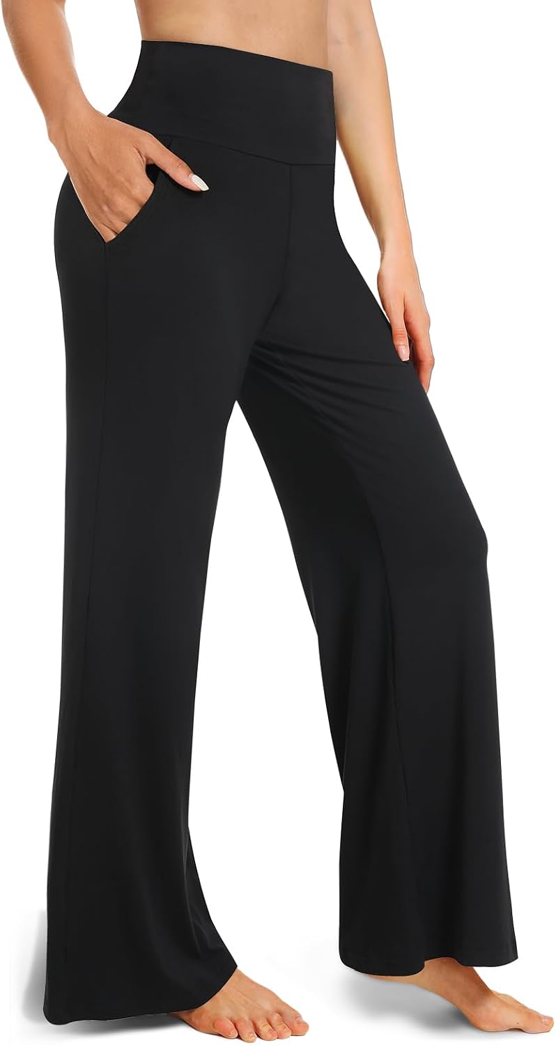 Detalle de BLONGW Yoga Pants Wide Leg Trousers