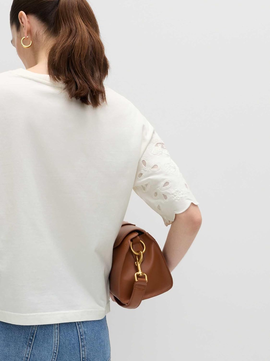 Thumbnail 6 de Marks & Spencer geborduurd T-shirt voor dames, boxy pasvorm in puur katoen