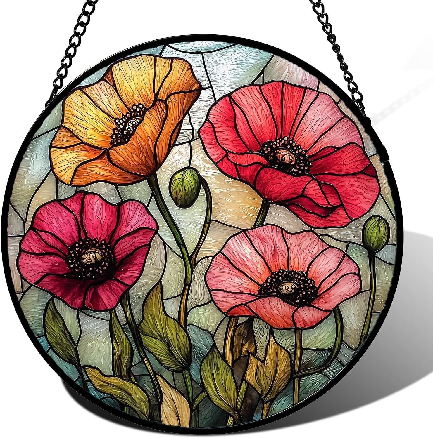 Detalle de AMDERVEN Stained Glass Suncatcher Sun Catcher 9.8 in
