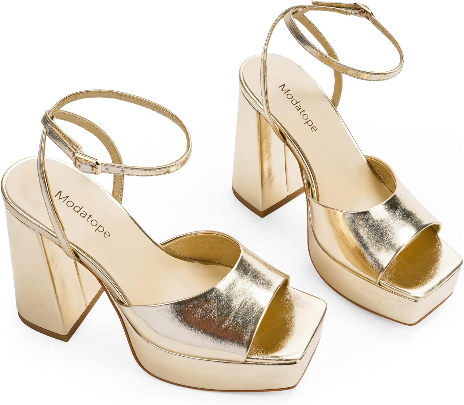 Thumbnail 4 de Modatope Platform Heels for Women: Open-Toe Platform Sandals with Ankle Strap