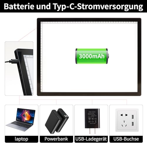 Thumbnail 1 de iVAOOZE Mesa luminosa A3, 3000 mAh ⚡