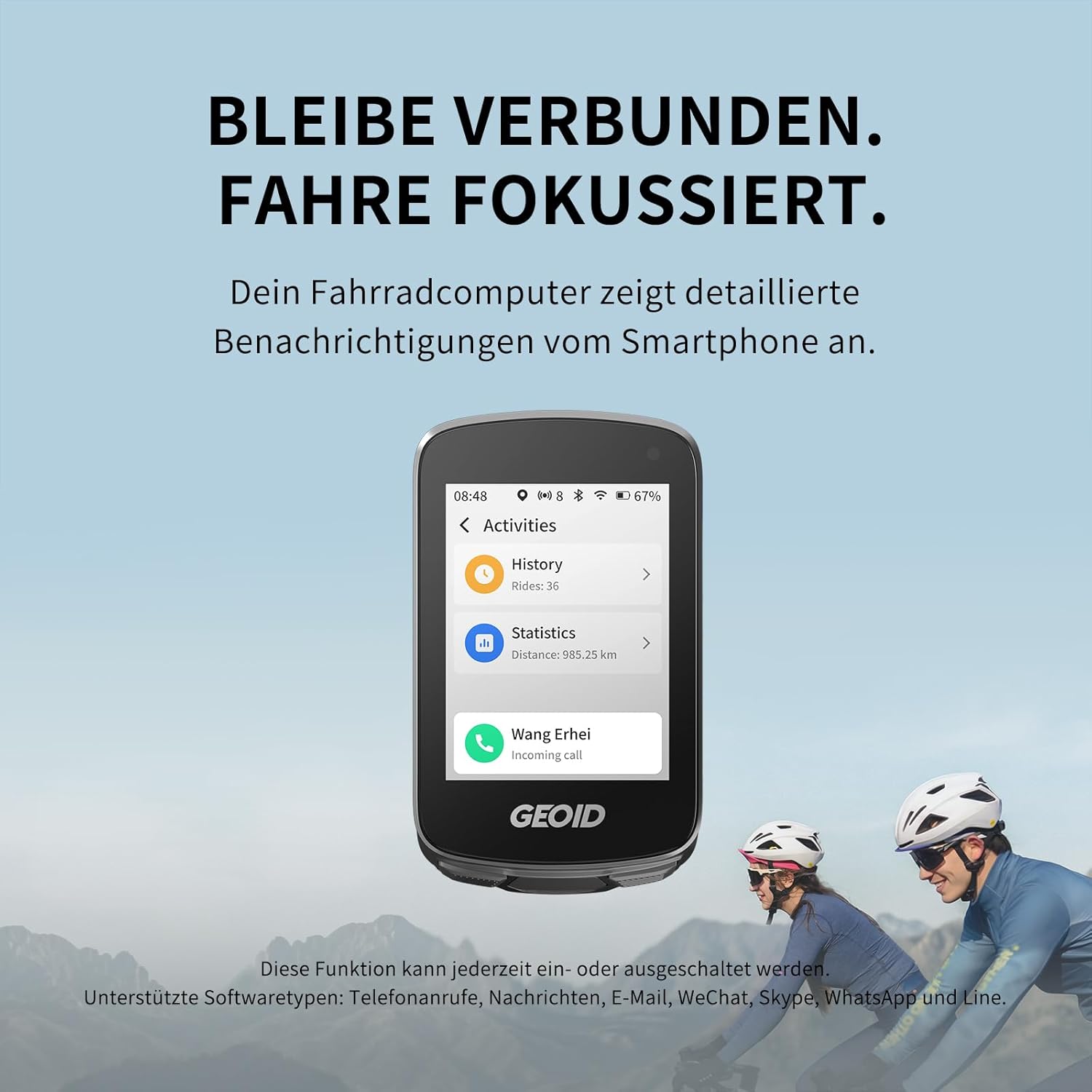 Detalle de GEOID CC700 Pro GPS-Fahrradcomputer mit 2,8-Zoll Touchscreen, Karten-Navigation und ANT+ & Bluetooth