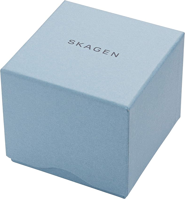 Skagen Signatur Lille 30 mm azul y oro rosa ⌚