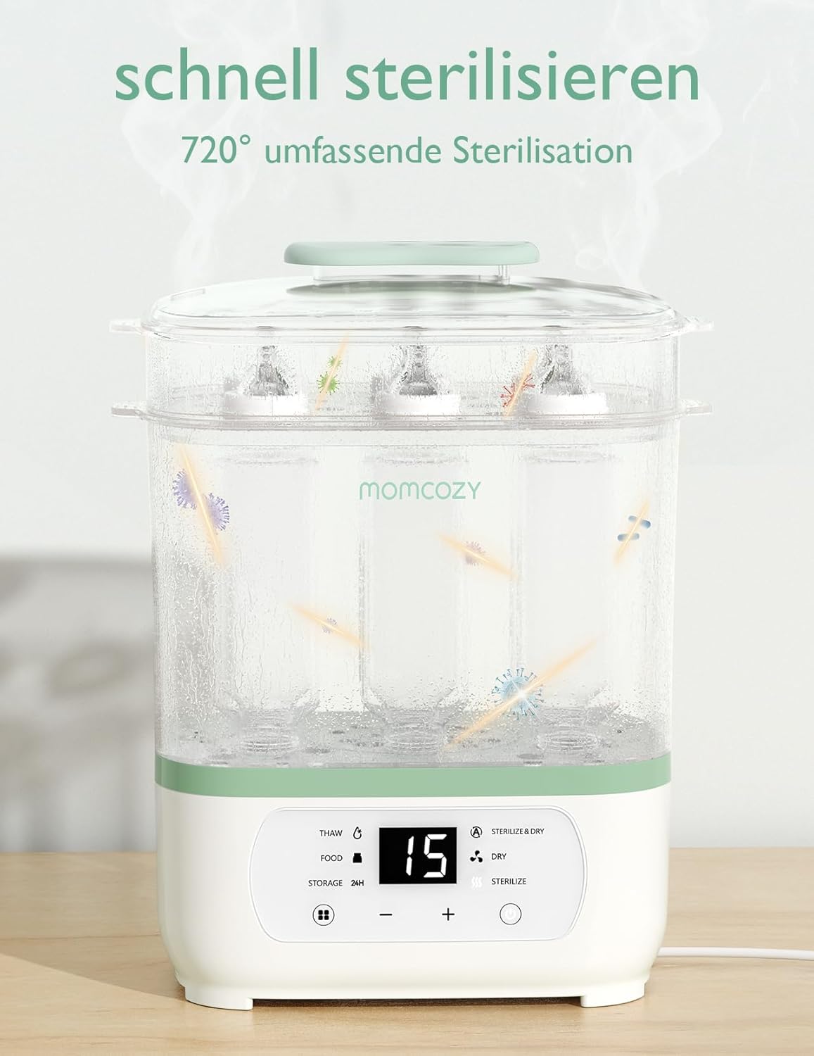 Thumbnail 1 de momcozy Elektrischer Dampfsterilisator 8 Flaschen