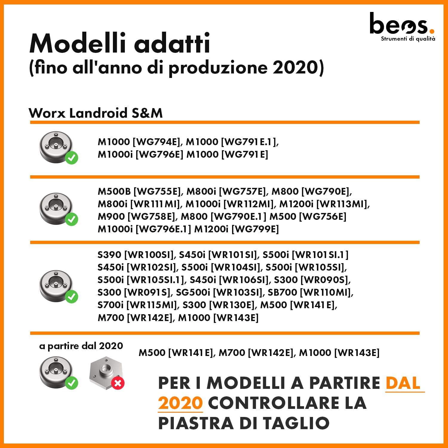 Thumbnail 2 de Disco lama rinforzato in fibra per tosaerba robotizzato a 6 lame (compatibile Worx Landroid S&M fino al 2020, Landxcape, Kress, Einhell)