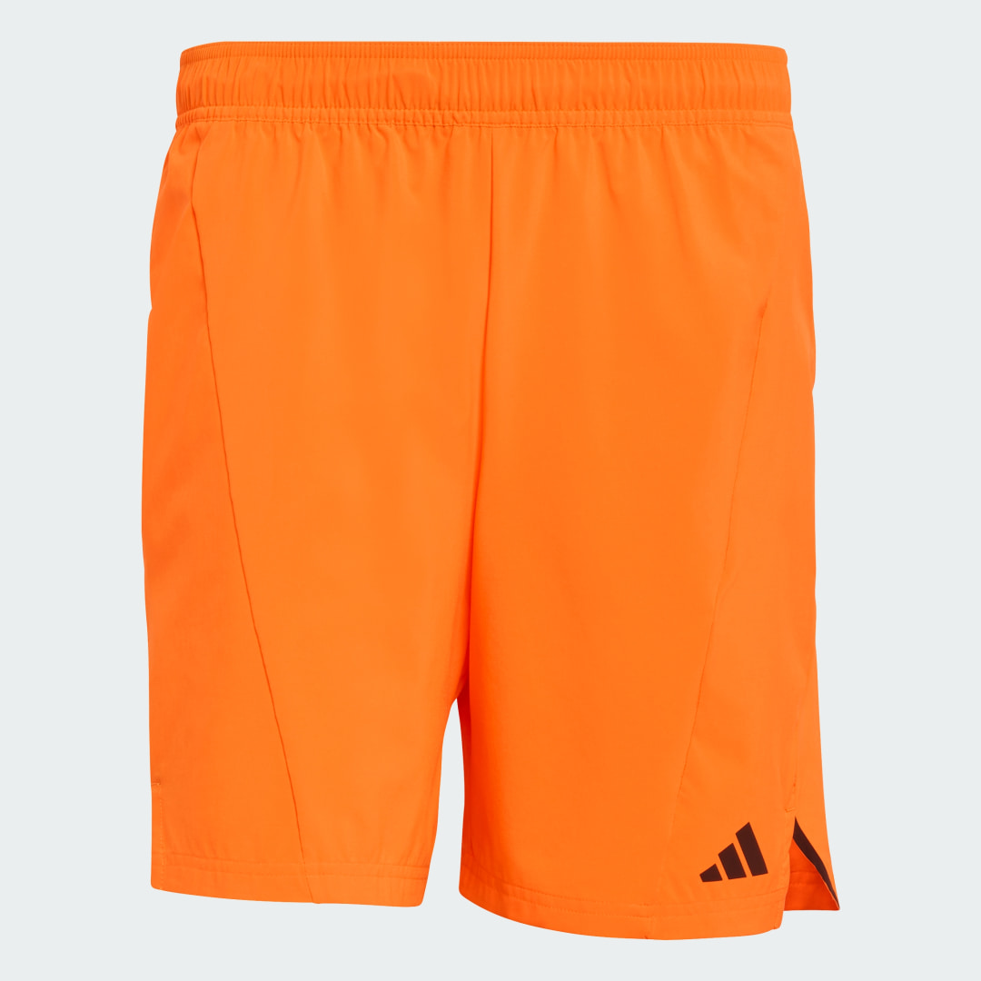 Detalle 2 de Pantalón corto Designed for Training Workout de Adidas – naranja