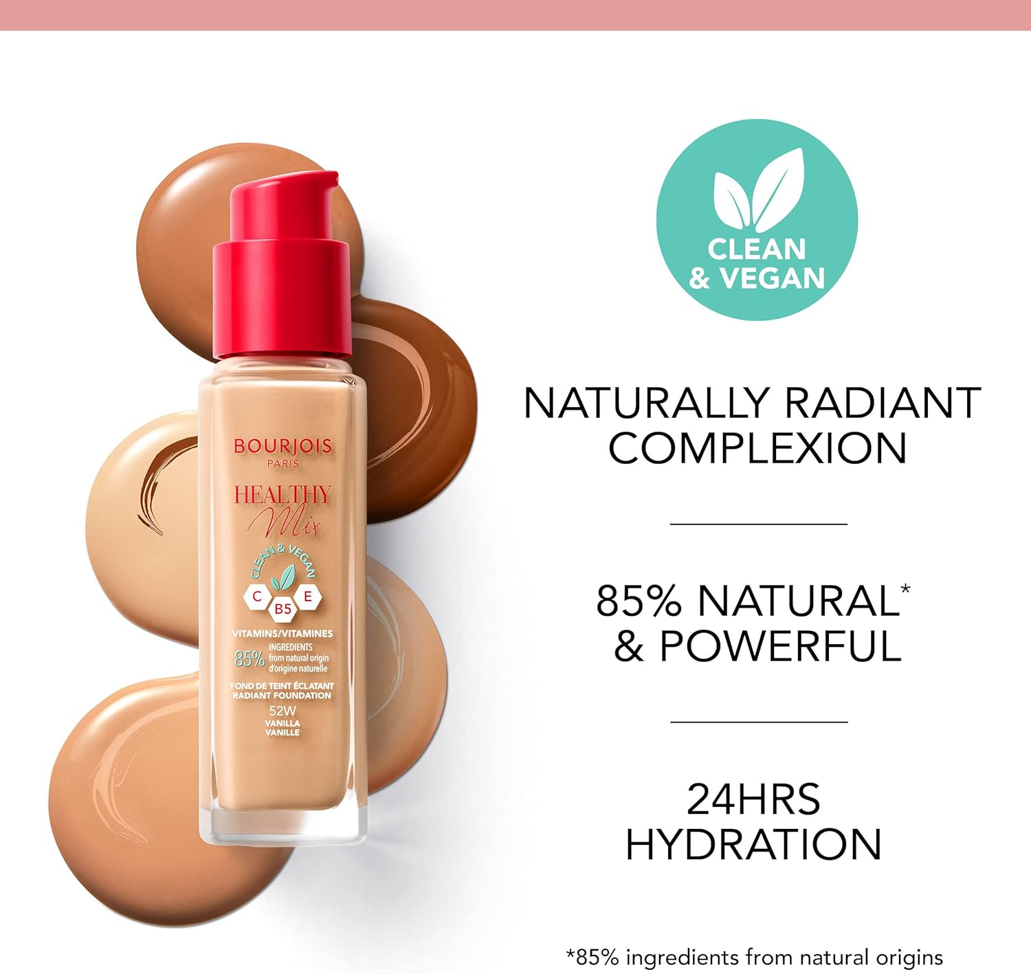 Thumbnail 2 de Bourjois - Healthy Mix Clean Foundation 052 🍦 30 ml
