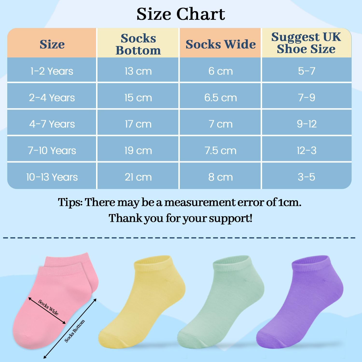 Thumbnail 6 de GENTABY Girls Socks 16 Pairs