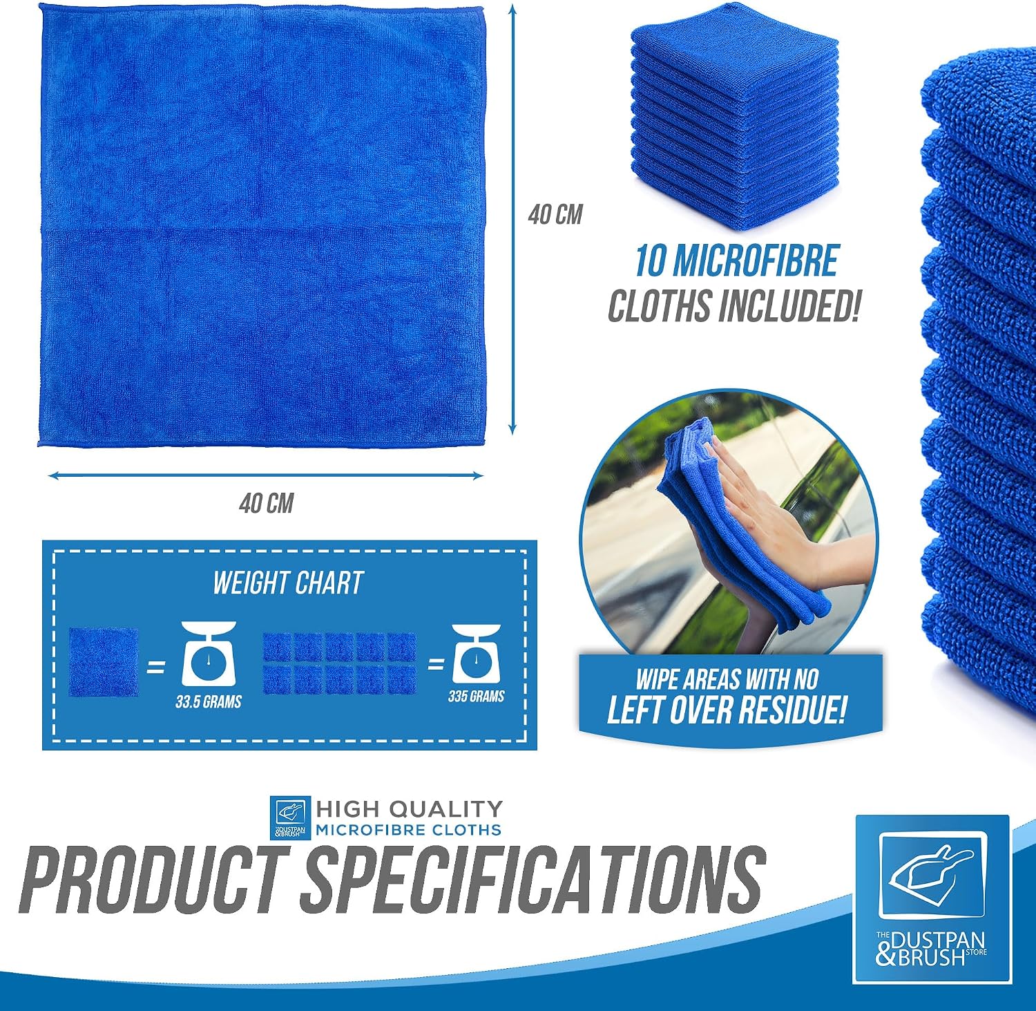 Thumbnail 5 de Microfibre Cleaning Cloth 40x40cm 10-pack