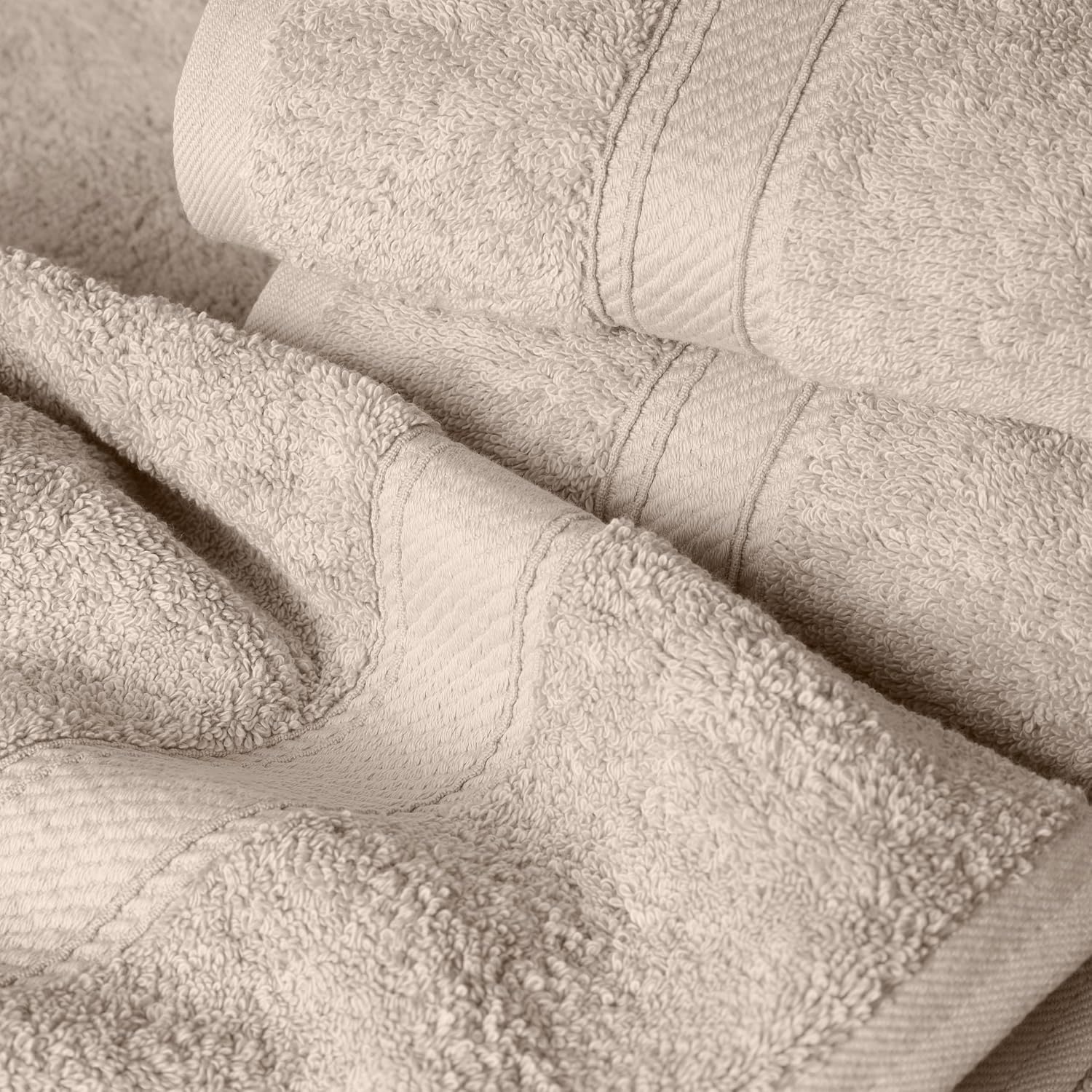 Detalle de Ensemble de toilette Stone 6 pièces, coton égyptien 900 g ⚖