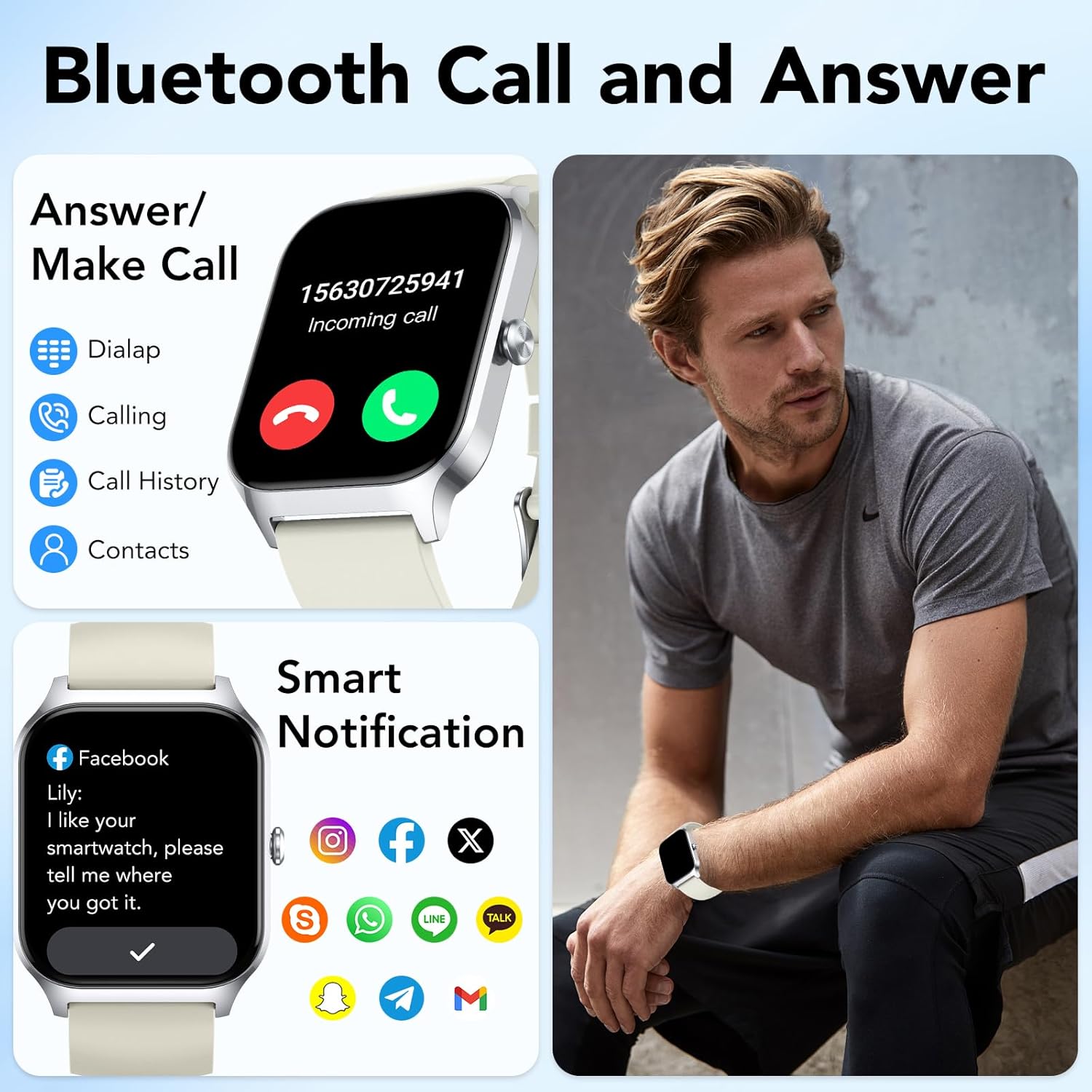 Thumbnail 1 de CASCHO smartwatch 1,85 pouces connectée