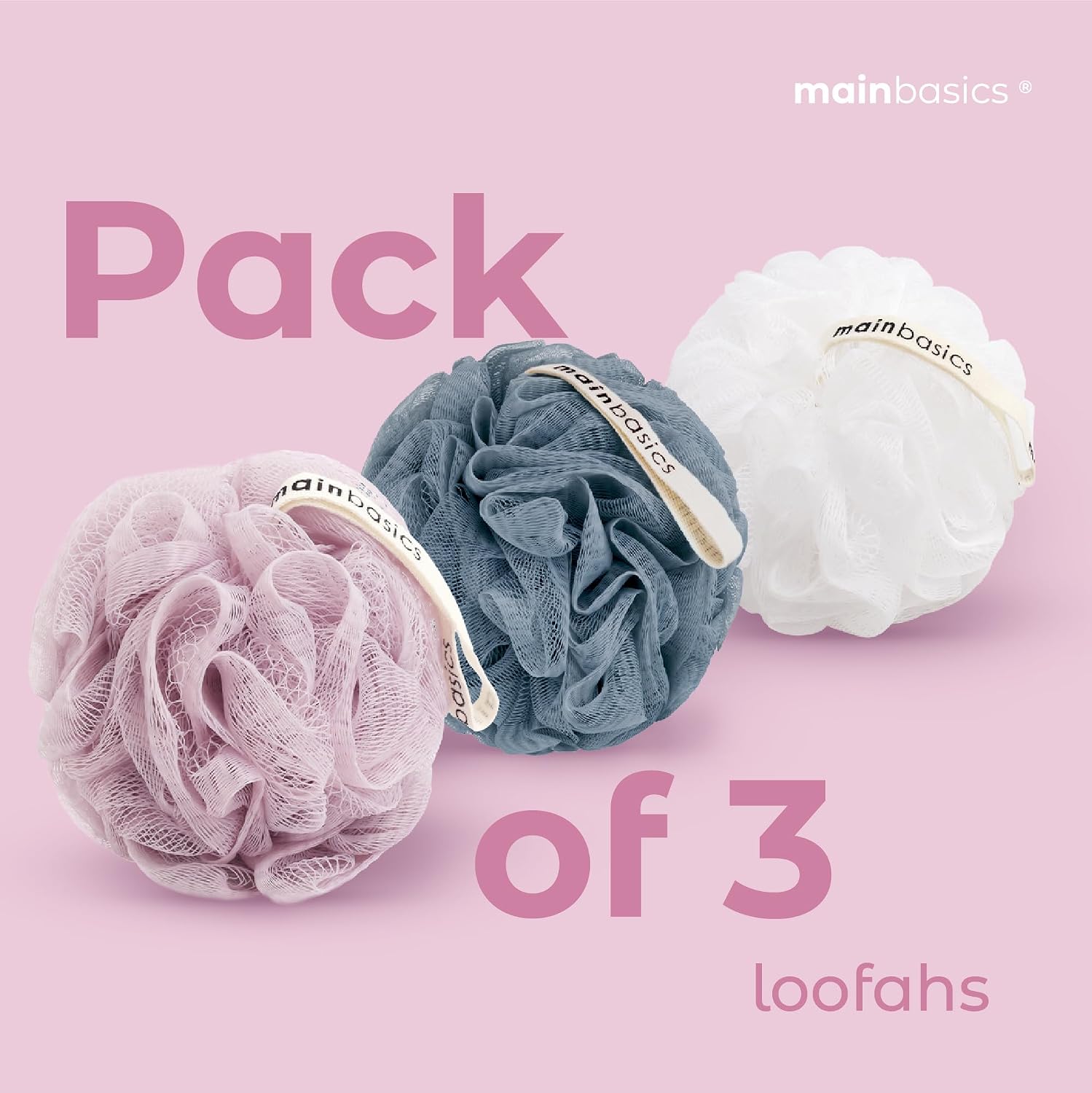 Thumbnail 5 de MainBasics Loofah Pouf Set of 3