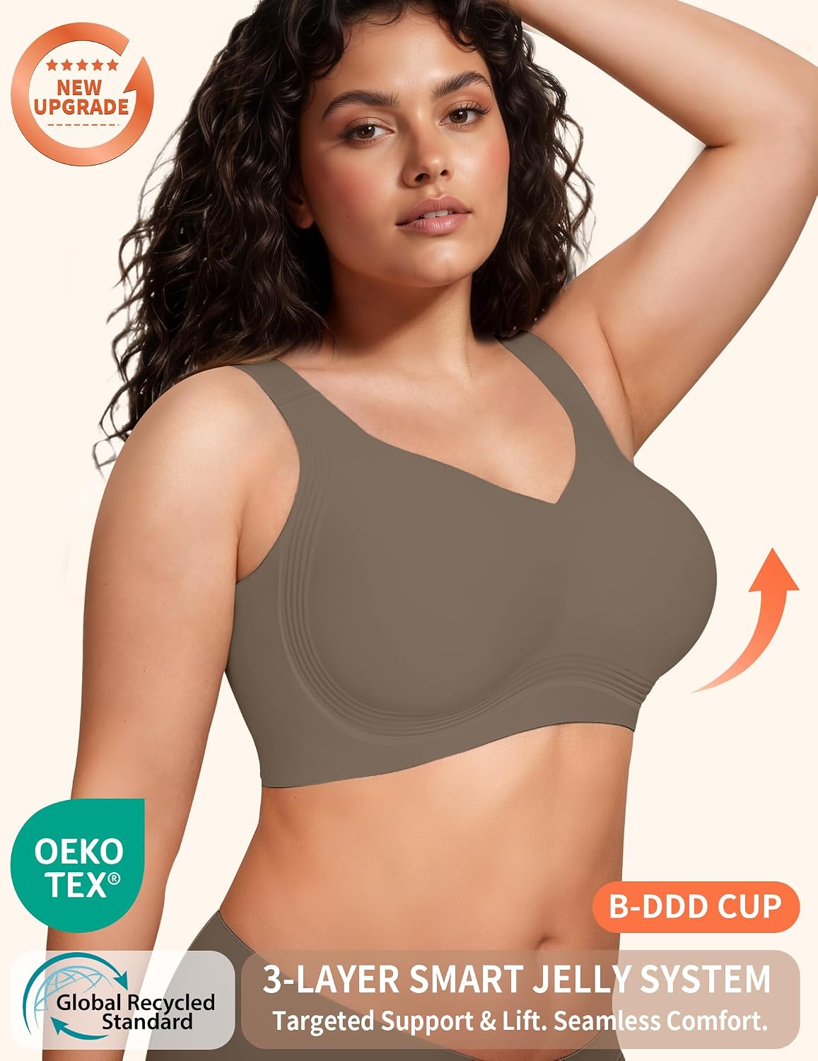 Detalle 2 de PoseFree Seamless Wireless Bra 5-Row Closure