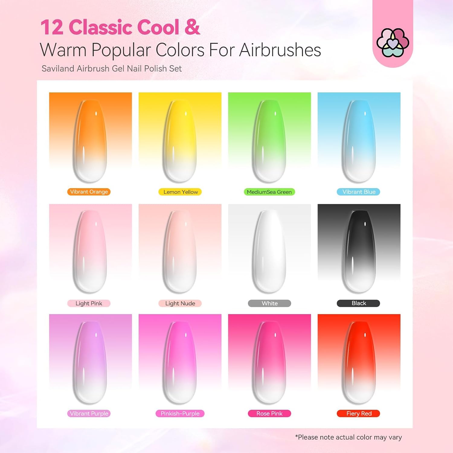Thumbnail 5 de SAVILAND Airbrush Gel Nail Polish 12 Colors 💅