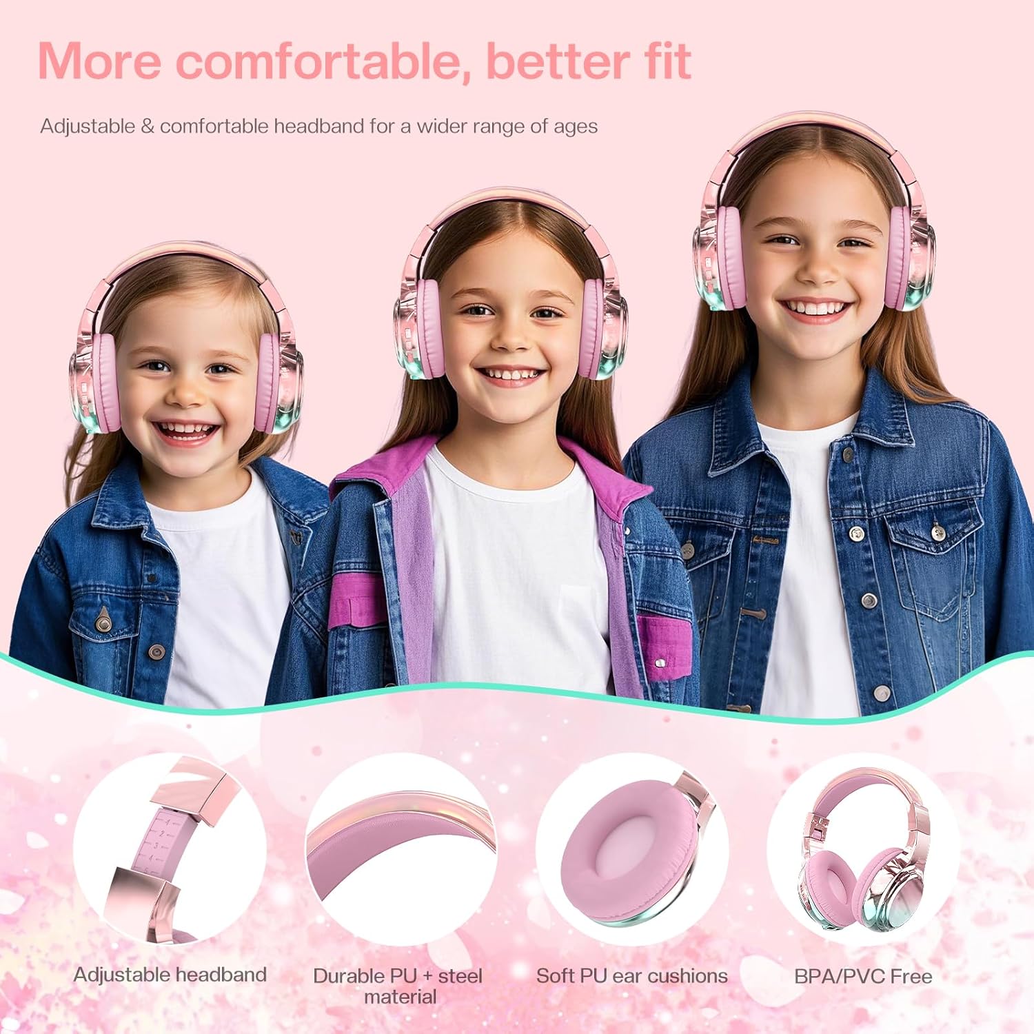 Thumbnail 5 de JYPS Kids Wireless Headphones 3.5mm